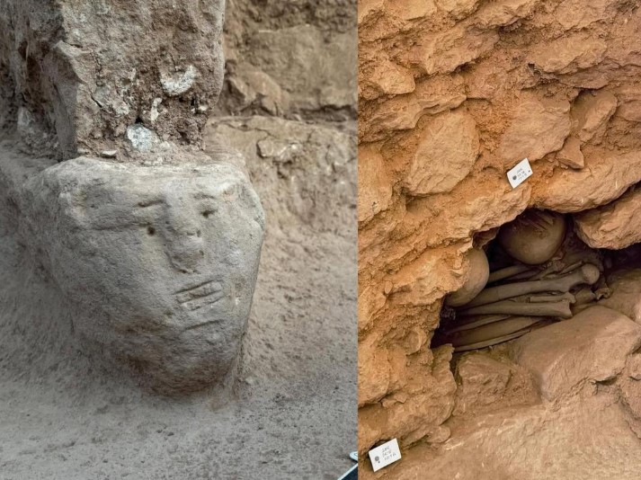 وجه بشرى منحوت