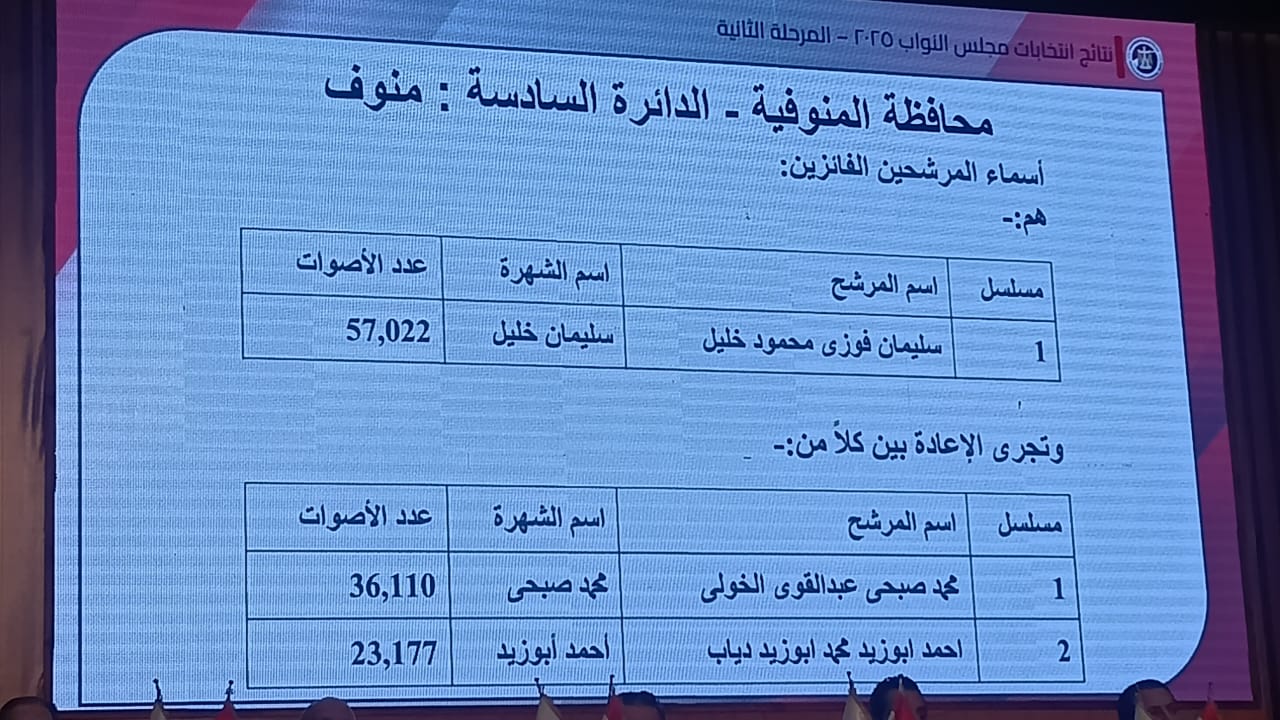 المنوفية الدائرة 6