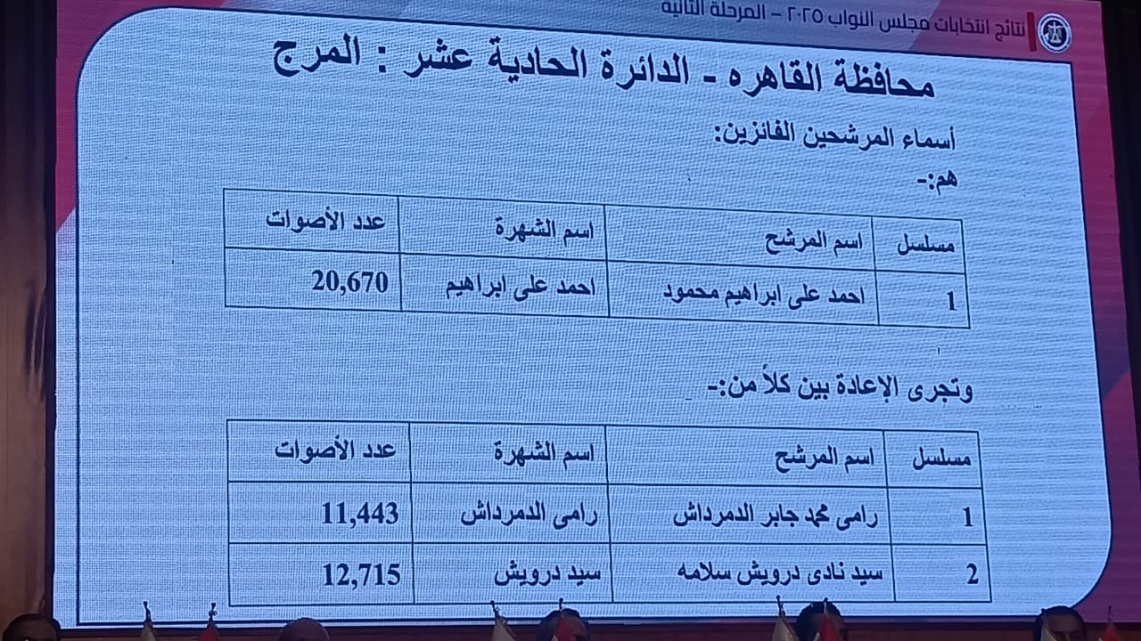 نتائج انتخابات البرلمان في 15 دائرة  (8)