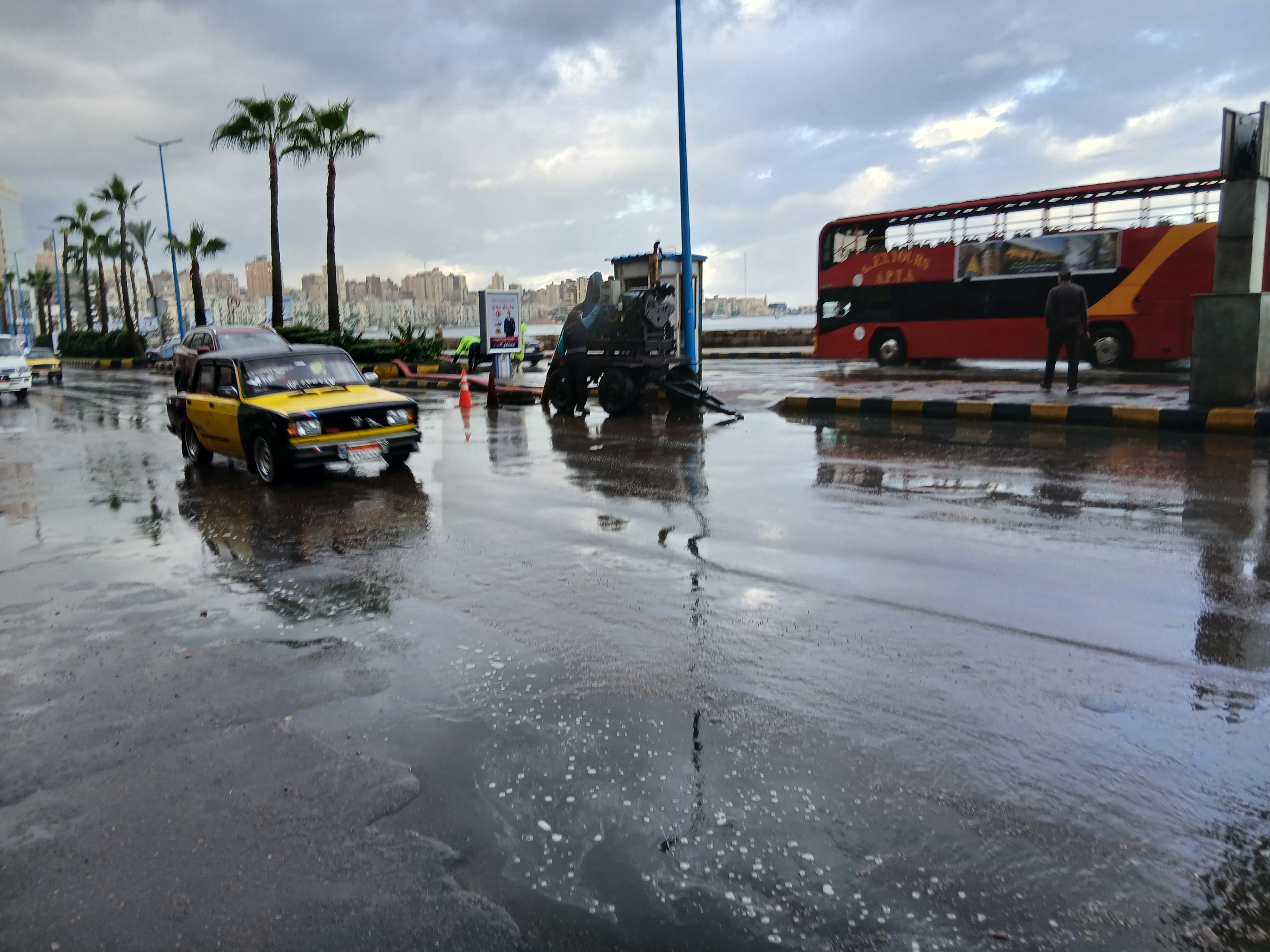 امطار غزيرة في الإسكندرية