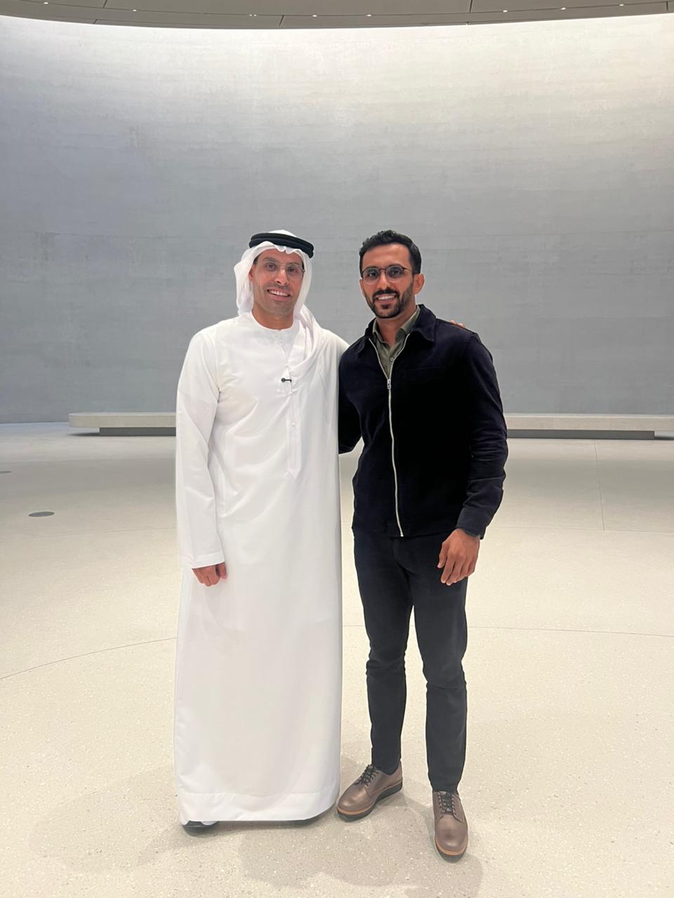 محمد خليفة المبارك، رئيس دائرة الثقافةِ والسياحة والزميل محمد أسعد