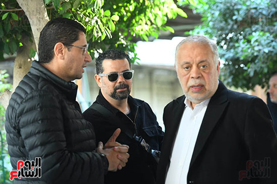 اشرف زكي في جنازة سمية الالفي