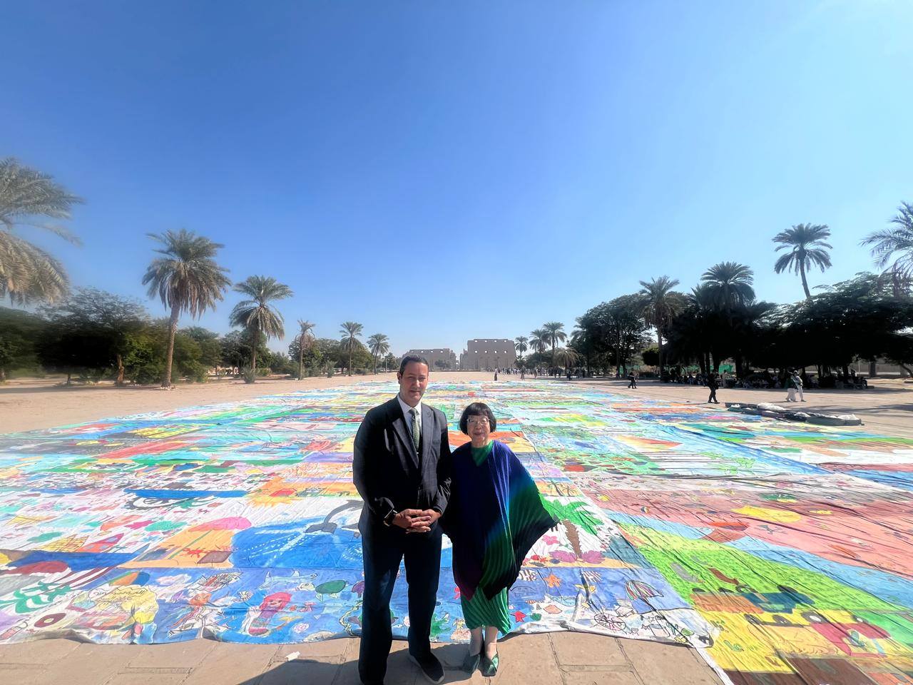 عرض أكبر لوحة مرسومة في العالم 2025 بساحة الكرنك