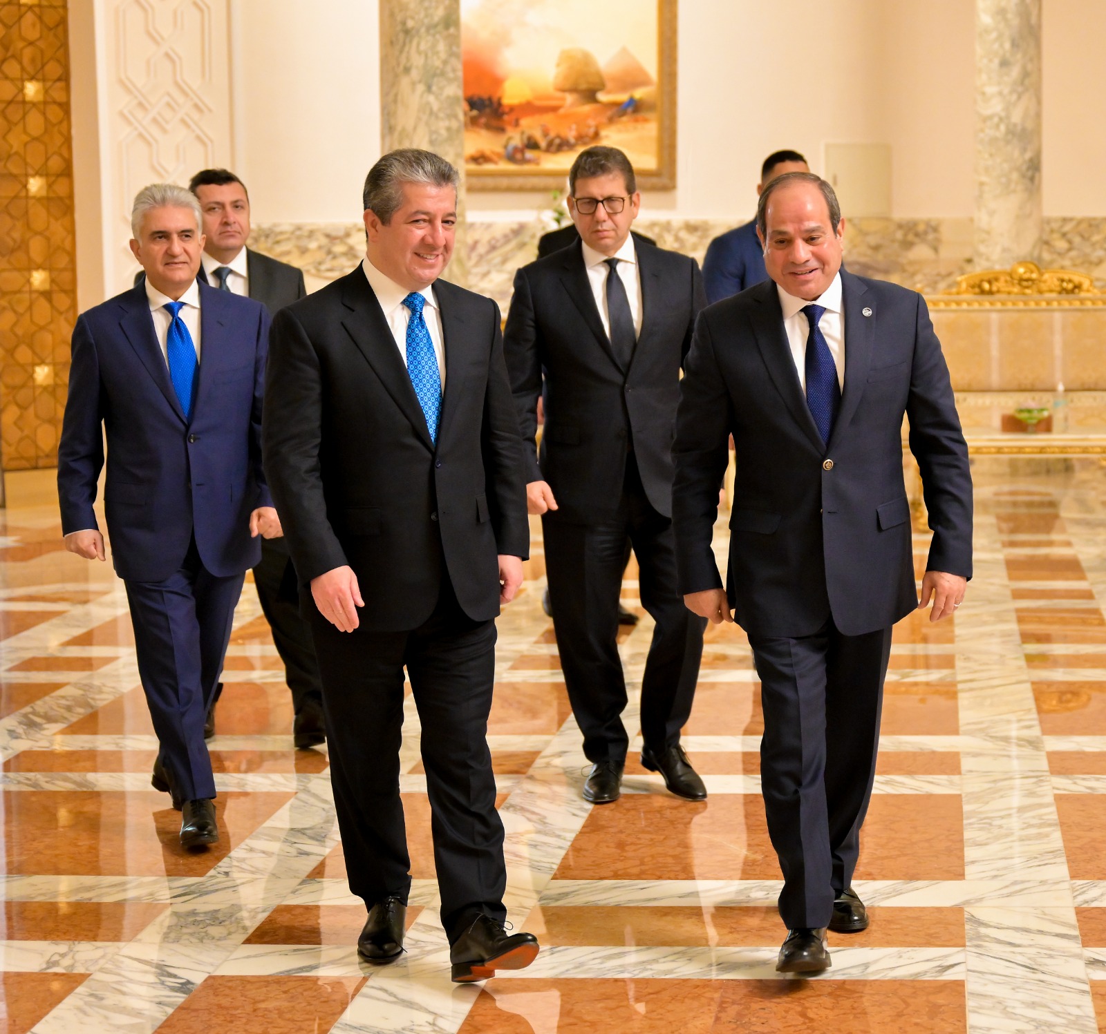 الرئيس السيسى يستقبل مسرور بارزانى رئيس حكومة كردستان - العراق (1)