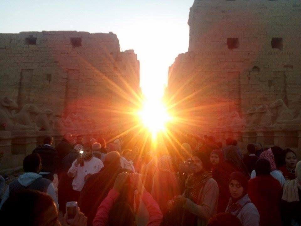 احتفالية بظاهرة تعامد الشمس على مقصورة قدس الأقداس بمعابد الكرنك