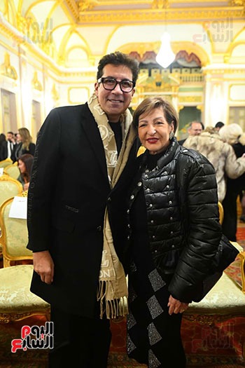 الفنان هاني رمزي والفنانه  ليلي عز العرب