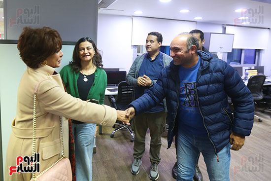 علاء الشافعي رئيس مجلس إدارة اليوم السابع مع أنوشكا والزملاء