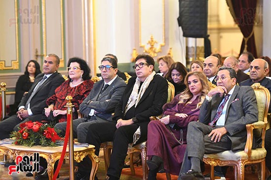 جانب من الحضور بحفل راعي مصر بقصر عابدين