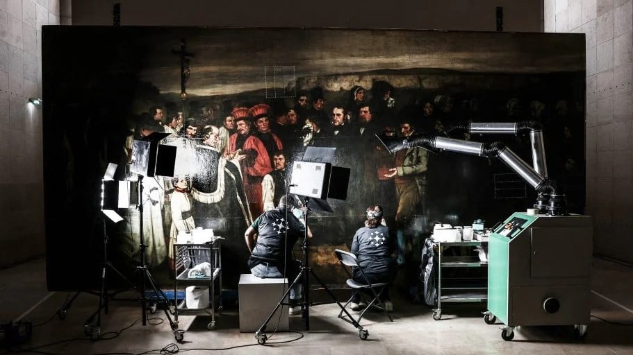 تخضع تحفة غوستاف كوربيه الكئيبة لعملية ترميم عامة نادرة