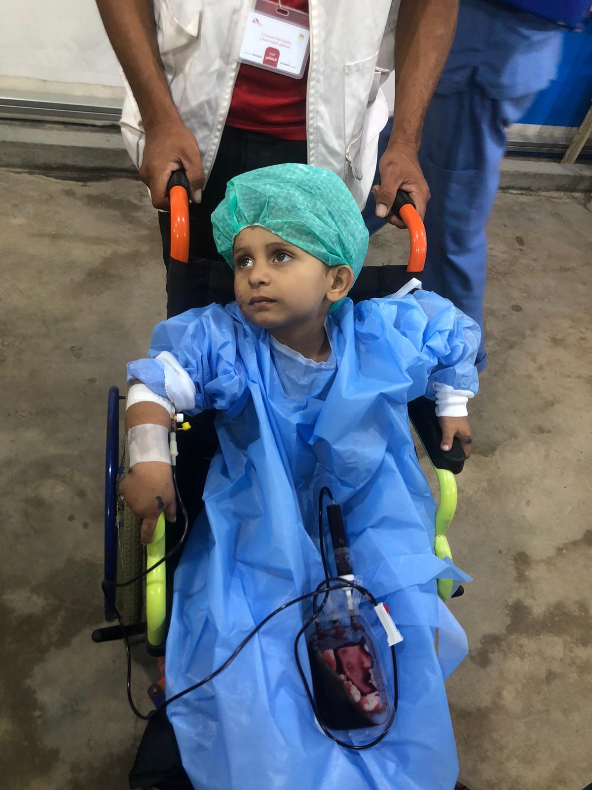 يحيى فرج الابن الصغير المصاب