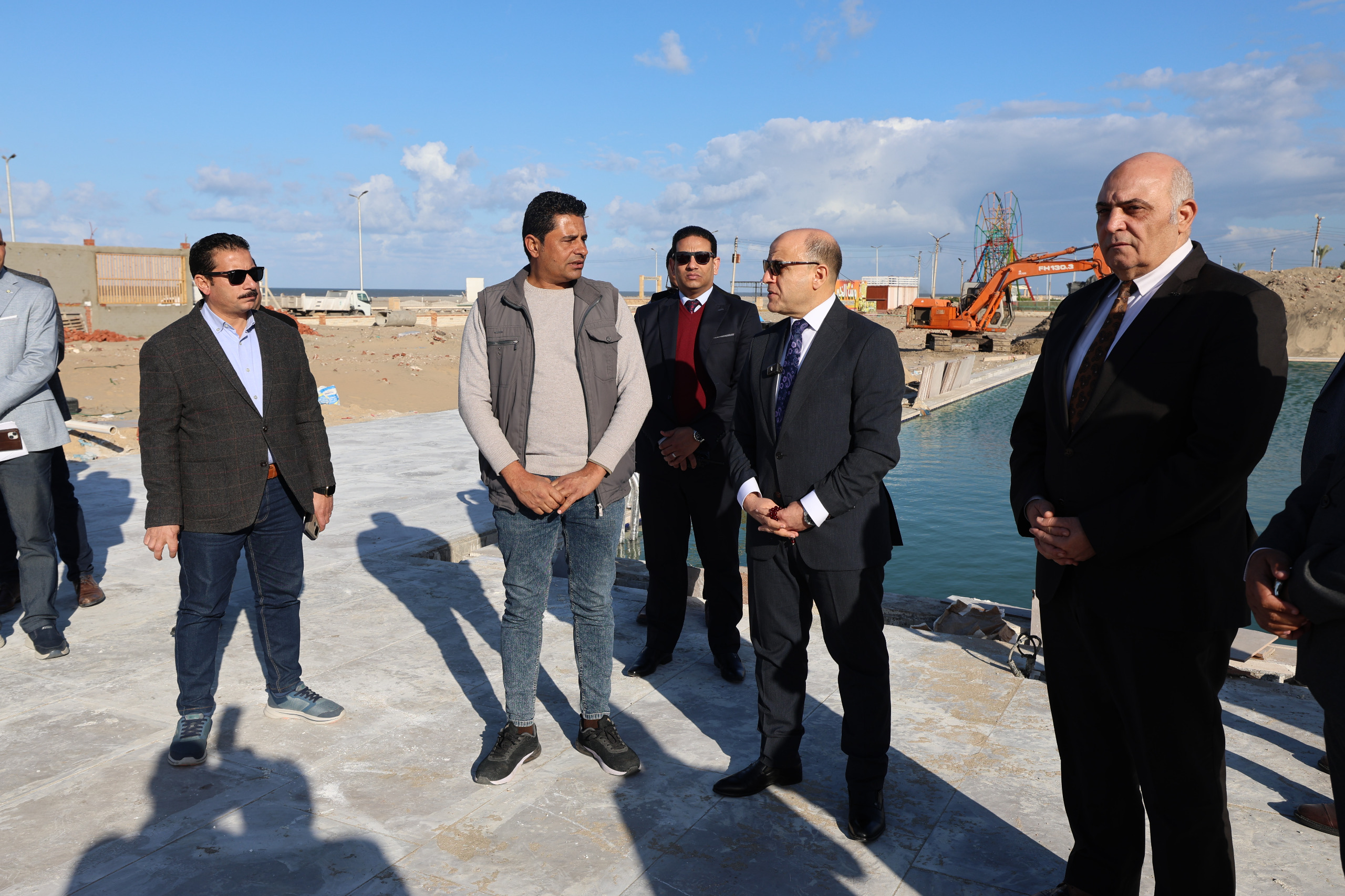 محافظ كفرالشيخ يتفقد أعمال إنشاء أكوابارك بمصيف بلطيم