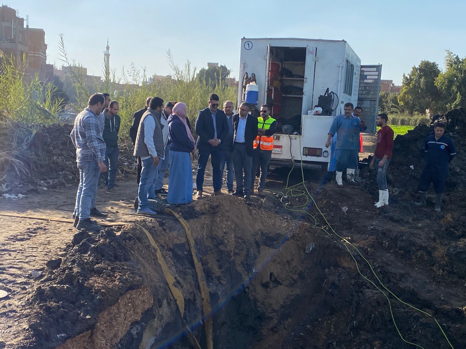 خلال أعمال الصيانة بالخط