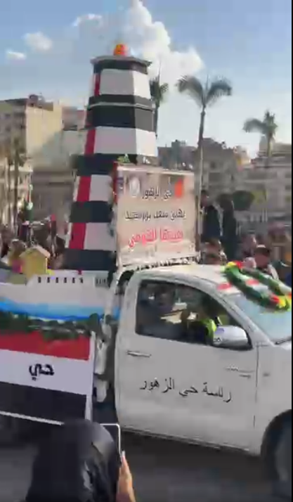 سيارات الأحياء تشارك بالعرض العسكري لمحافظة بورسعيد