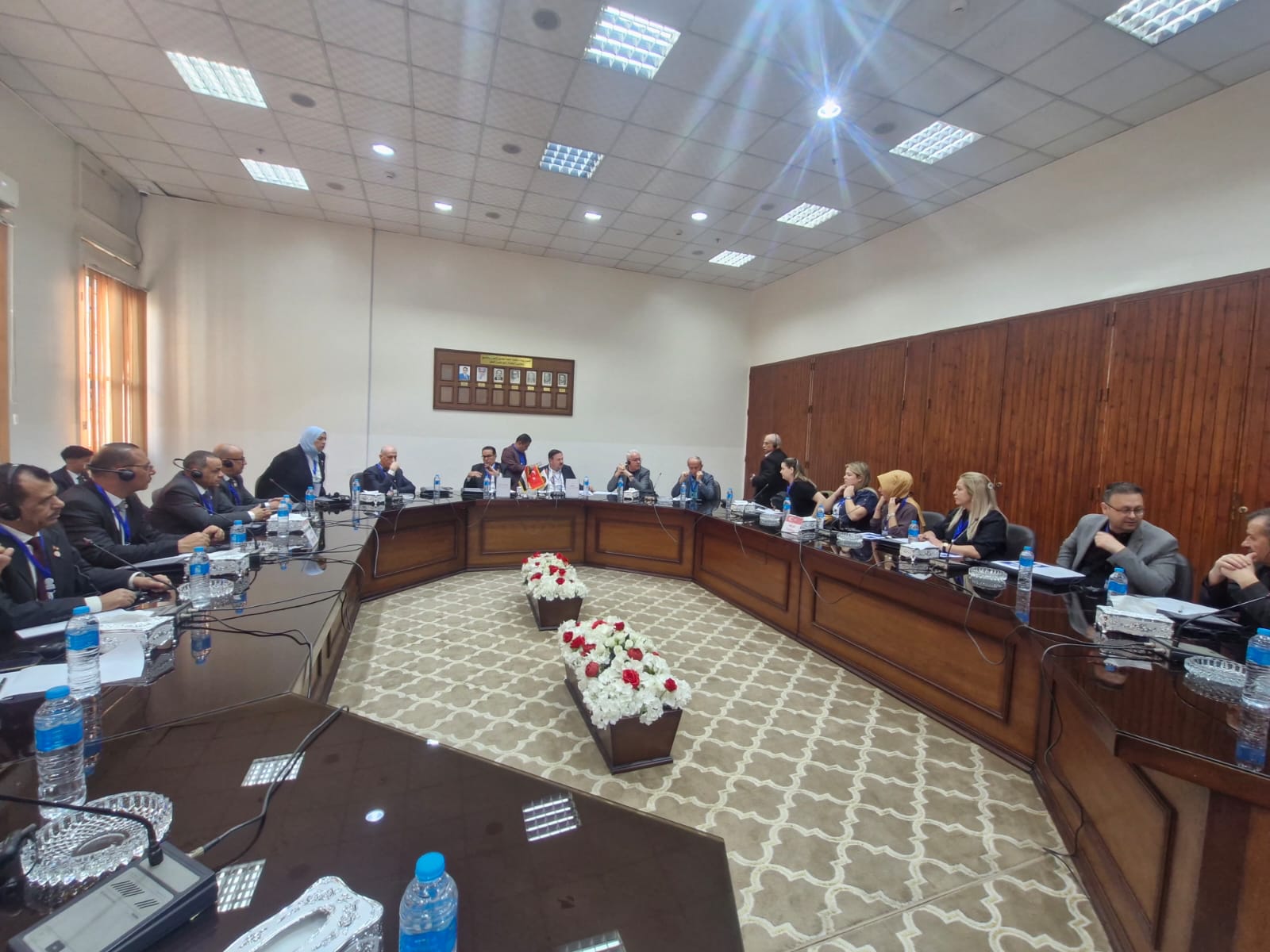 جانب من اجتماع نقابة الغزل والنسيج فى تركيا مع النقابة المصرية