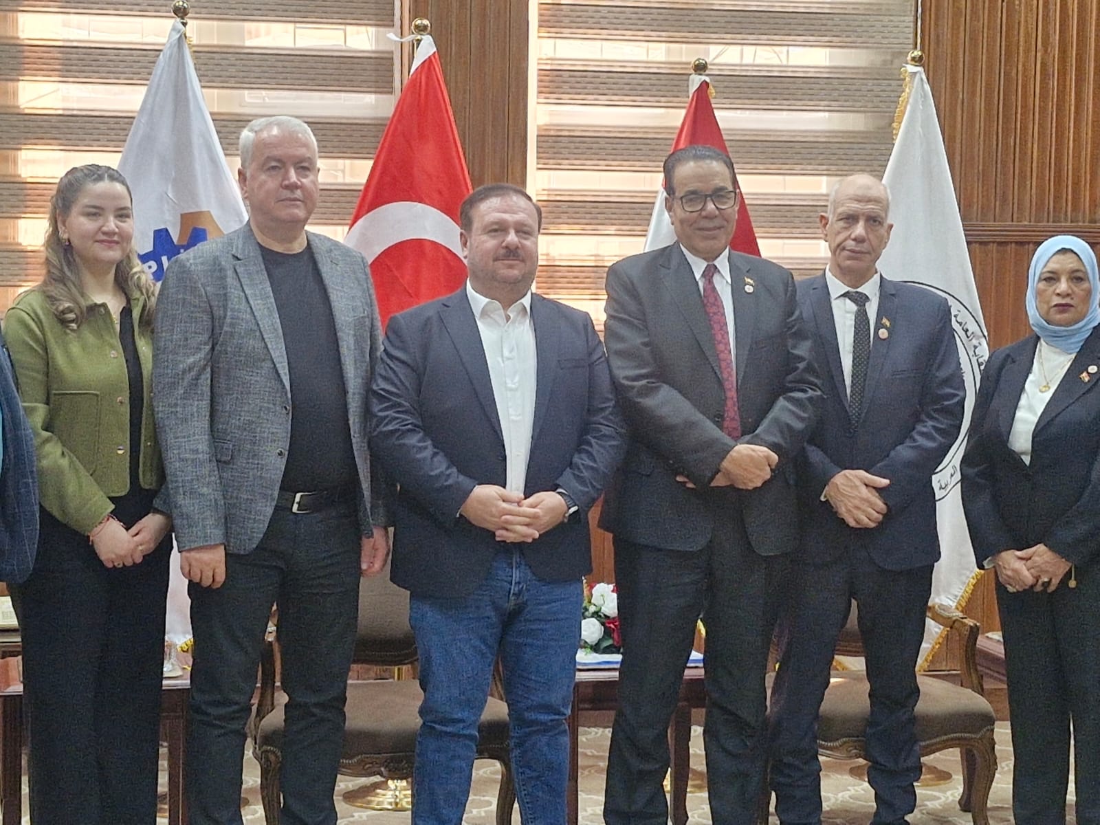 صورة جماعية لاعضاء النقابتين المصرية والتركية