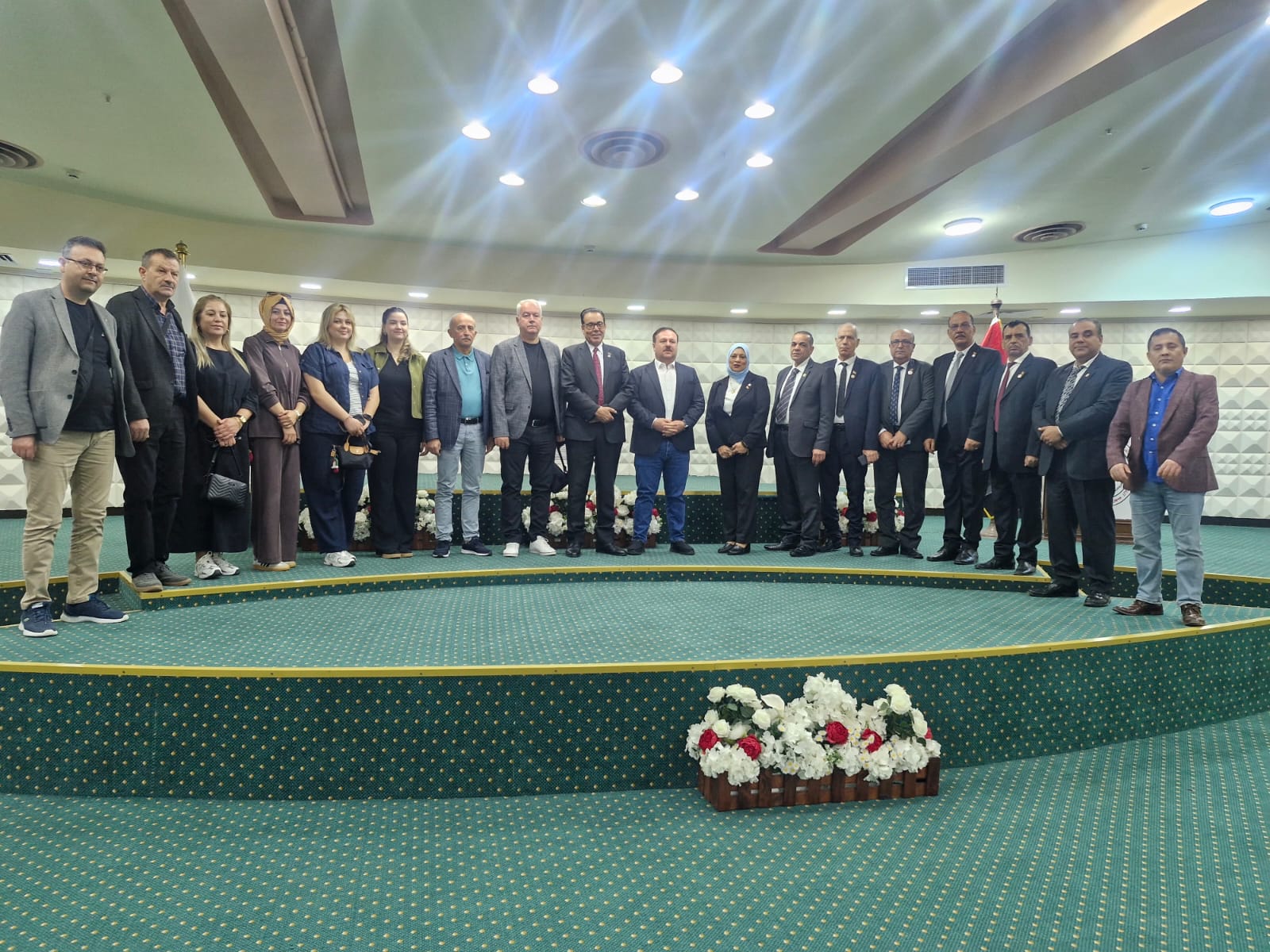 جولة لوفد نقابة الغزل والنسيج التركى فى مقر النقابة المصرية