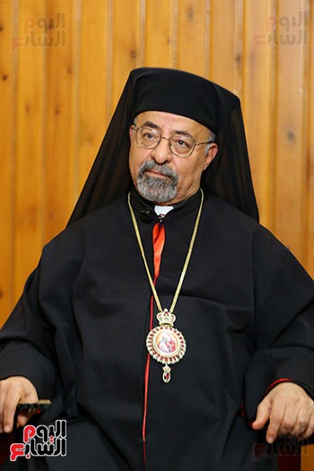 الانبا إبراهيم إسحاق خلال اللقاء