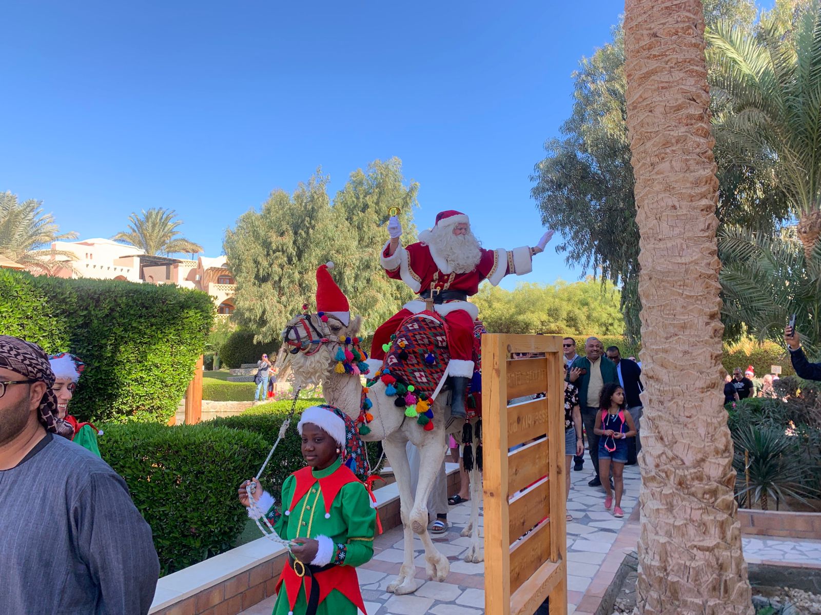 يهنأ السياح بالكريسماس يهنأ السياح بالكريسماس