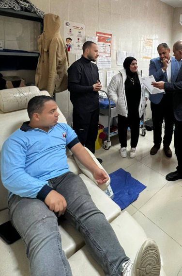 حملة للتبرع بالدم بمستشفى كفر الشيخ الجامعي