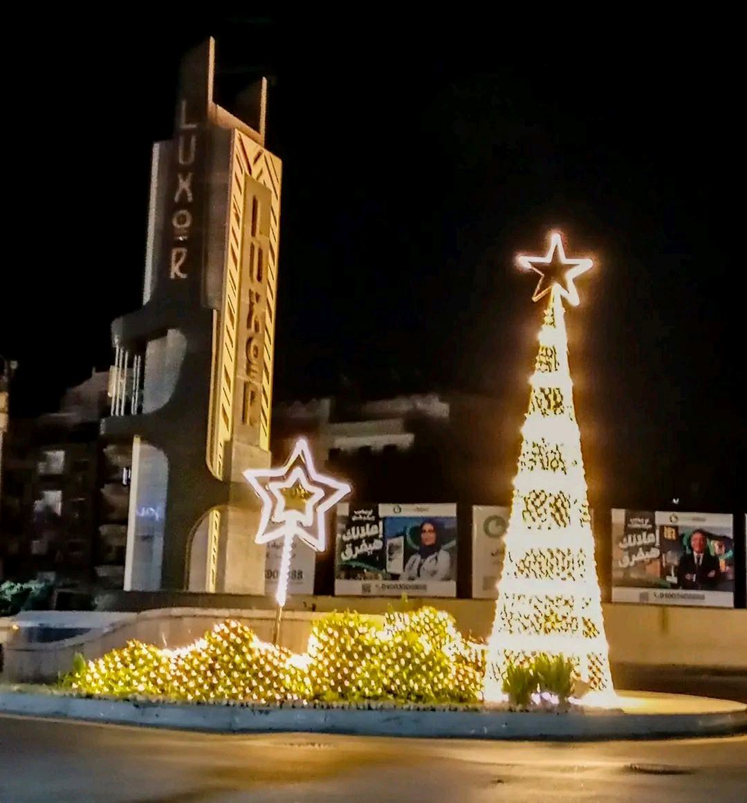 تجميل ميادين الأقصر قبل دخول العام الجديد