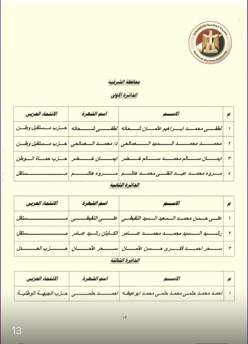 نتيجة المرحلة الثانية لانتخابات مجلس النواب (7)