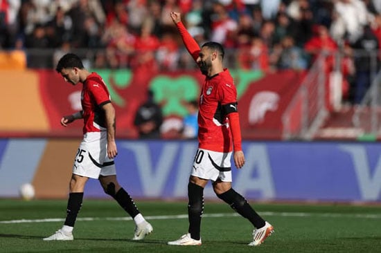 احتفال صلاح بالهدف فى جنوب أفريقيا