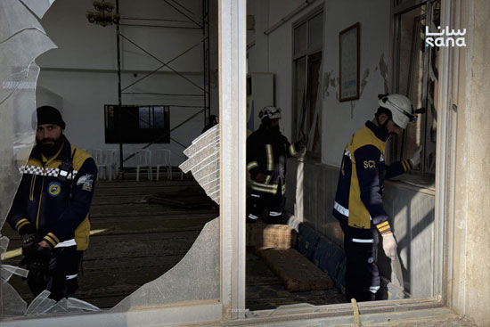 دمار كبير داخل المسجد نتيجة التفجير