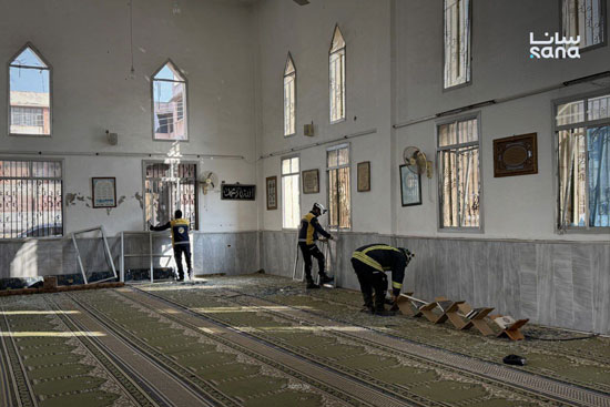 التفجير داخل المسجد فى سوريا