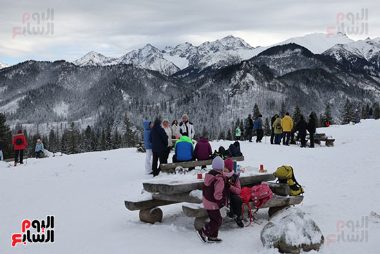 تساقط الجليد على جبال تاترا