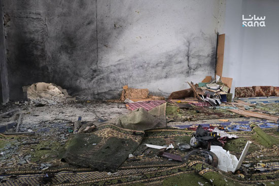 دمار كبير داخل المسجد