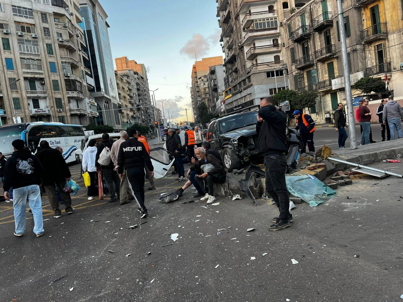 إصابة 6 اشخاص حادث مروري بالإسكندرية