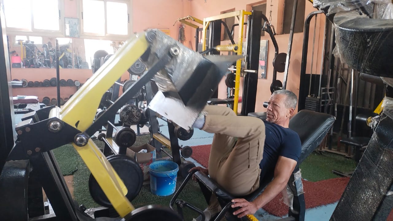 أثناء التدريب بالصالة