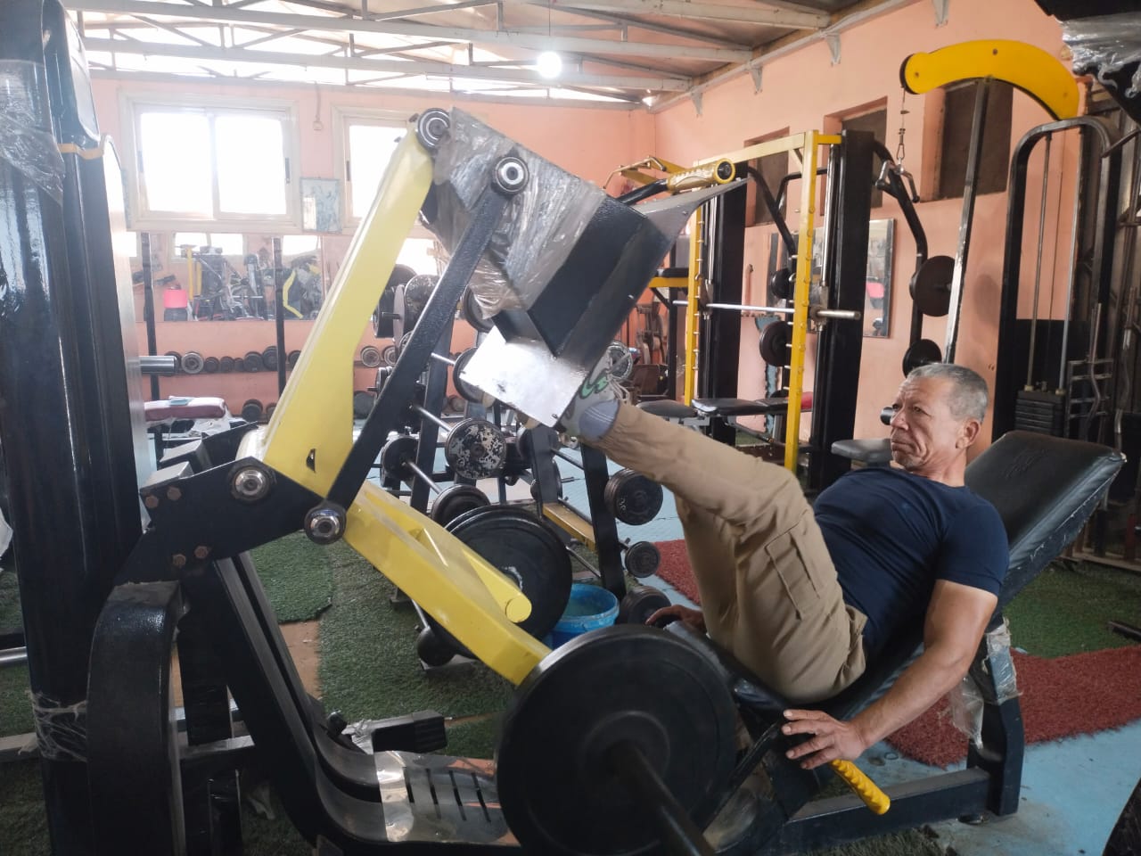 خلال التدريب بالصالة