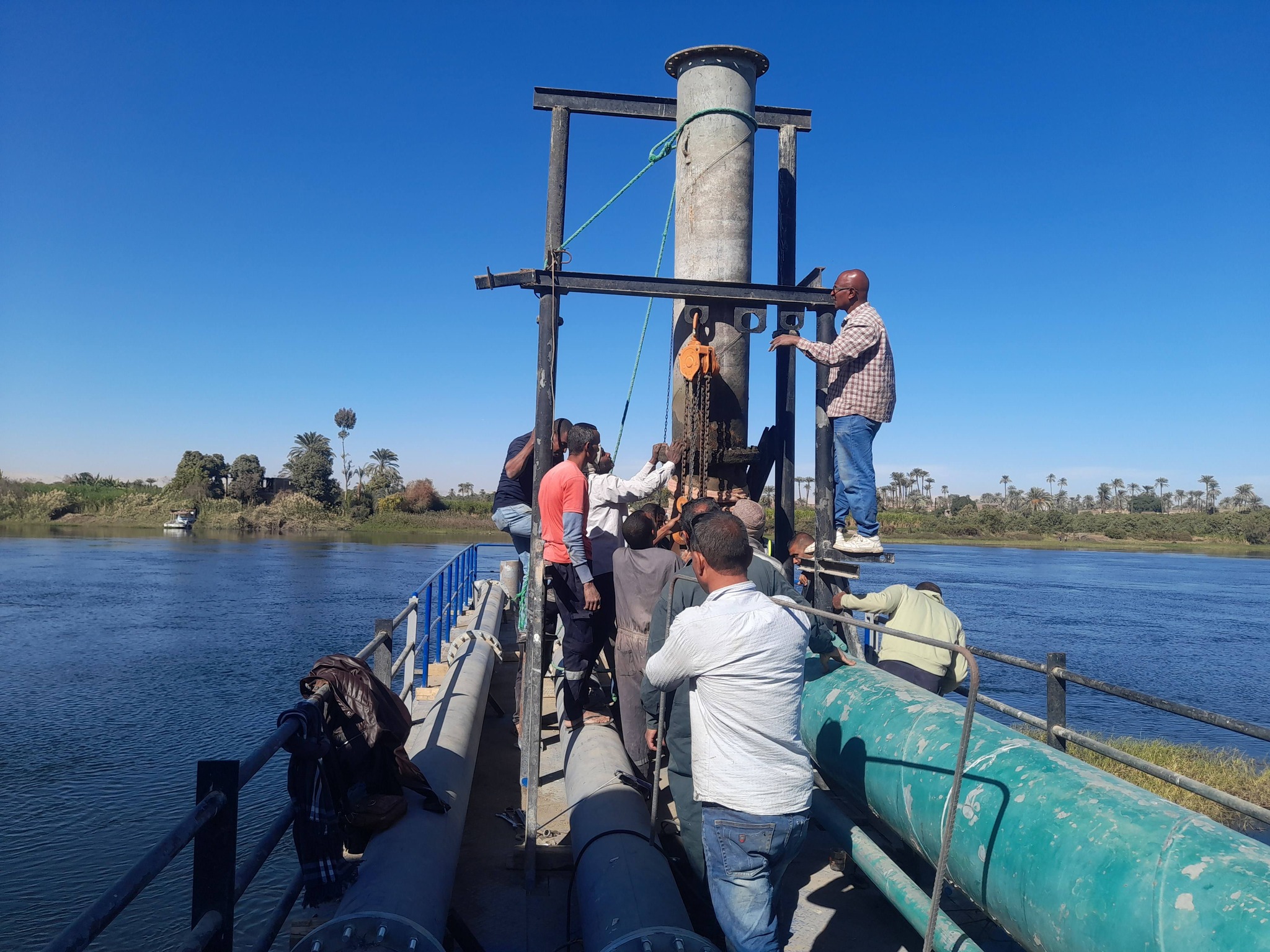 صيانة عطل في مأخذ السحب بمحطة مياه شرب الطود المدمجة صيانة عطل في مأخذ السحب بمحطة مياه شرب الطود المدمجة