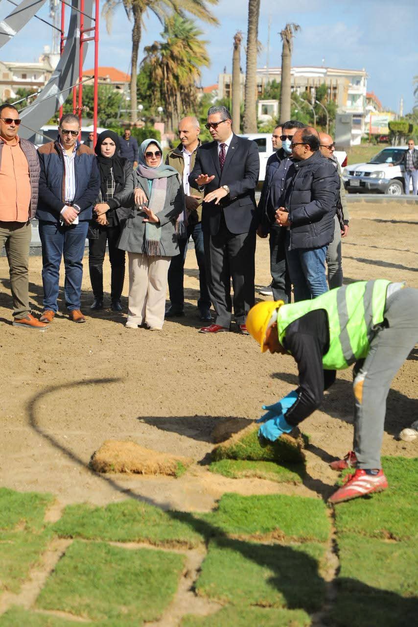 فرش النجيل بالحدائق