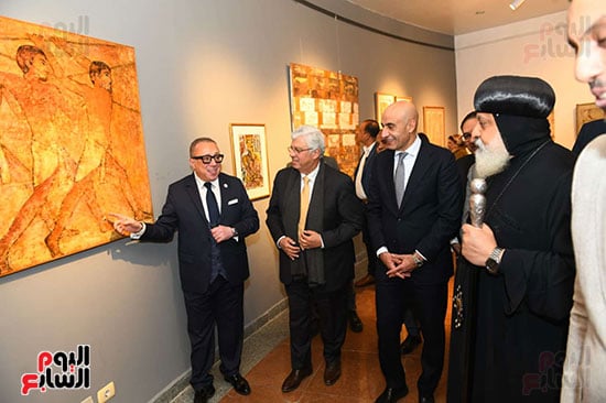 وزيرا التعليم خلال افتتاح متحف الجامعة