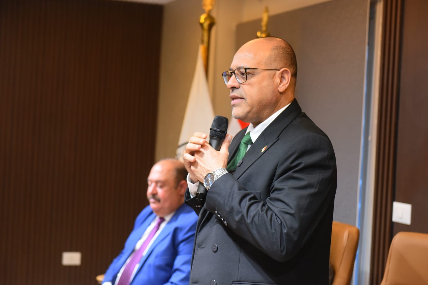 وزير العمل خلال كلمته فى افتتاح مقر نقابة النقل البرى