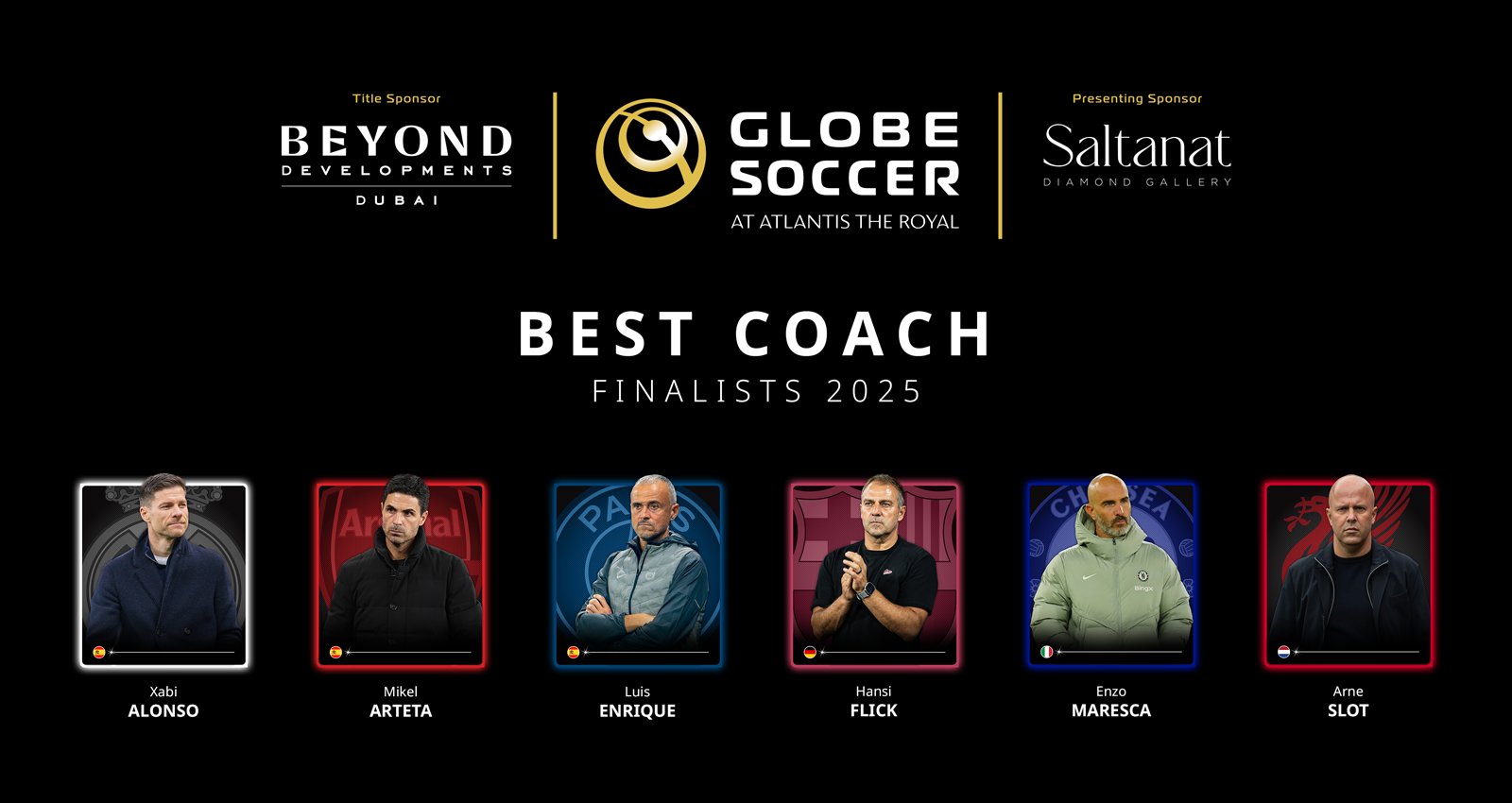 القائمة النهائية للمرشحين لجائزة أفضل مدرب في 2025