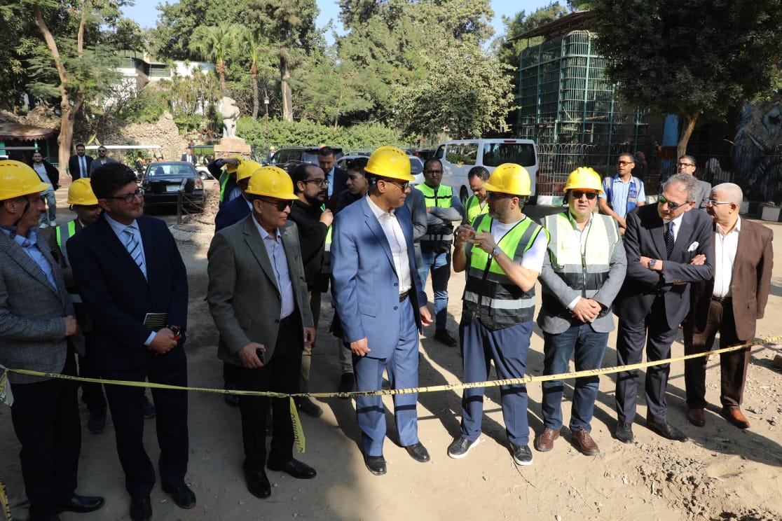 محافظ الجيزة يتفقد نسب التنفيذ بمشروع تطوير حديقة الحيوان (1)