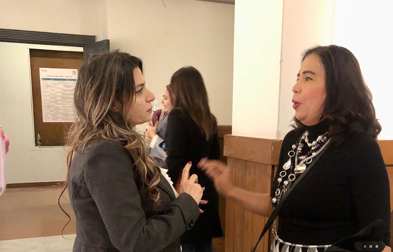 محررة اليوم السابع مع مسئولة مكتب الشكاوى بالمجلس القومى للمرأة