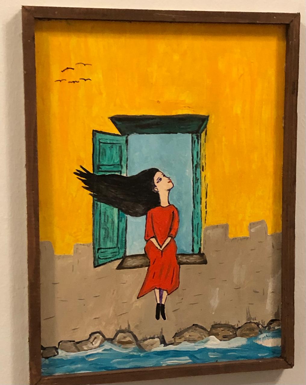 لوحة لإحدى الناجيات من العنف