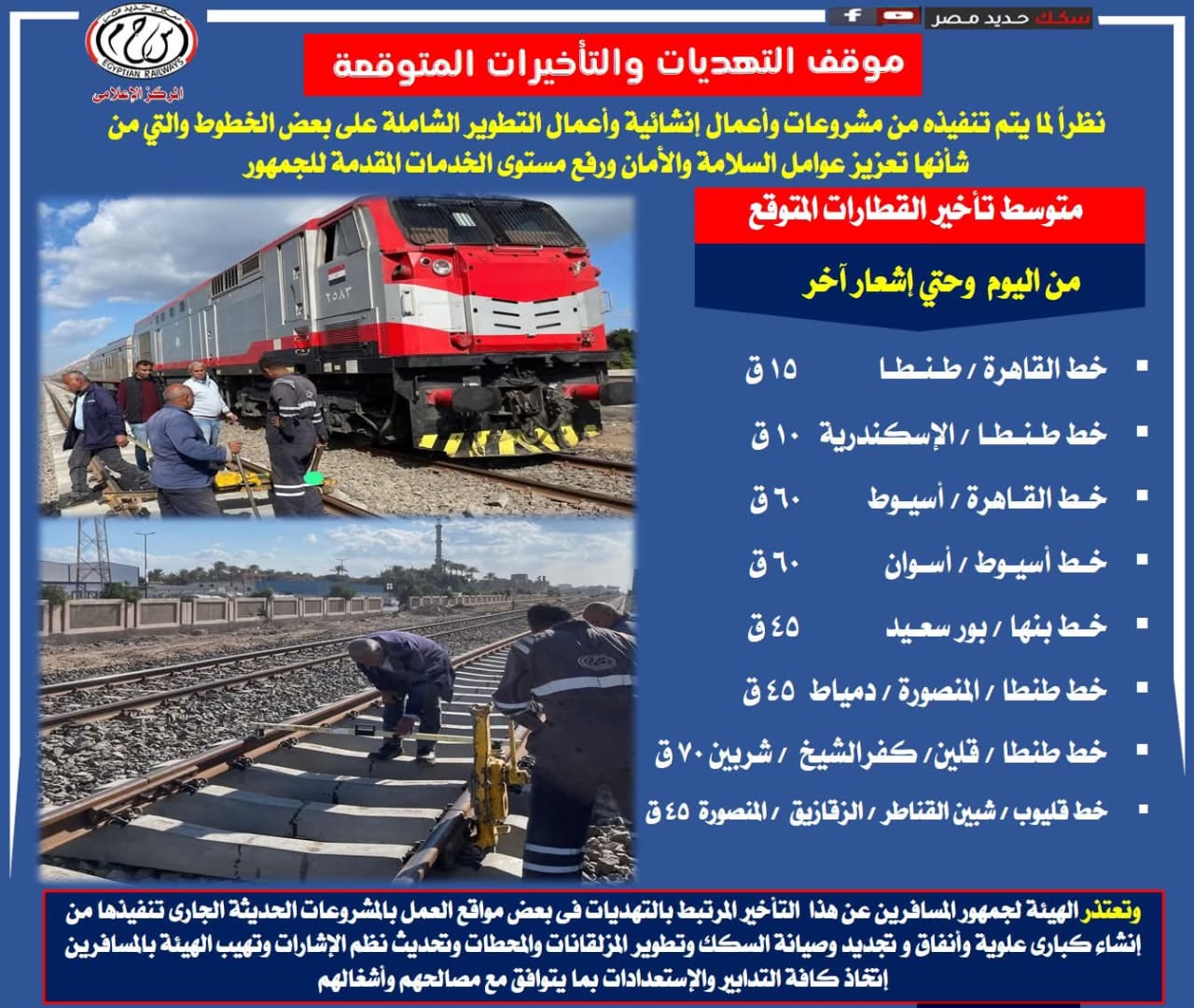 التأخيرات المتوقعة التأخيرات المتوقعة