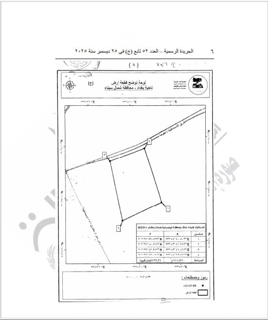 قرار جمهورى بتخصيص أراضٍ بشمال سيناء لصالح الهيئة العامة للموانى البرية والجافة (6)