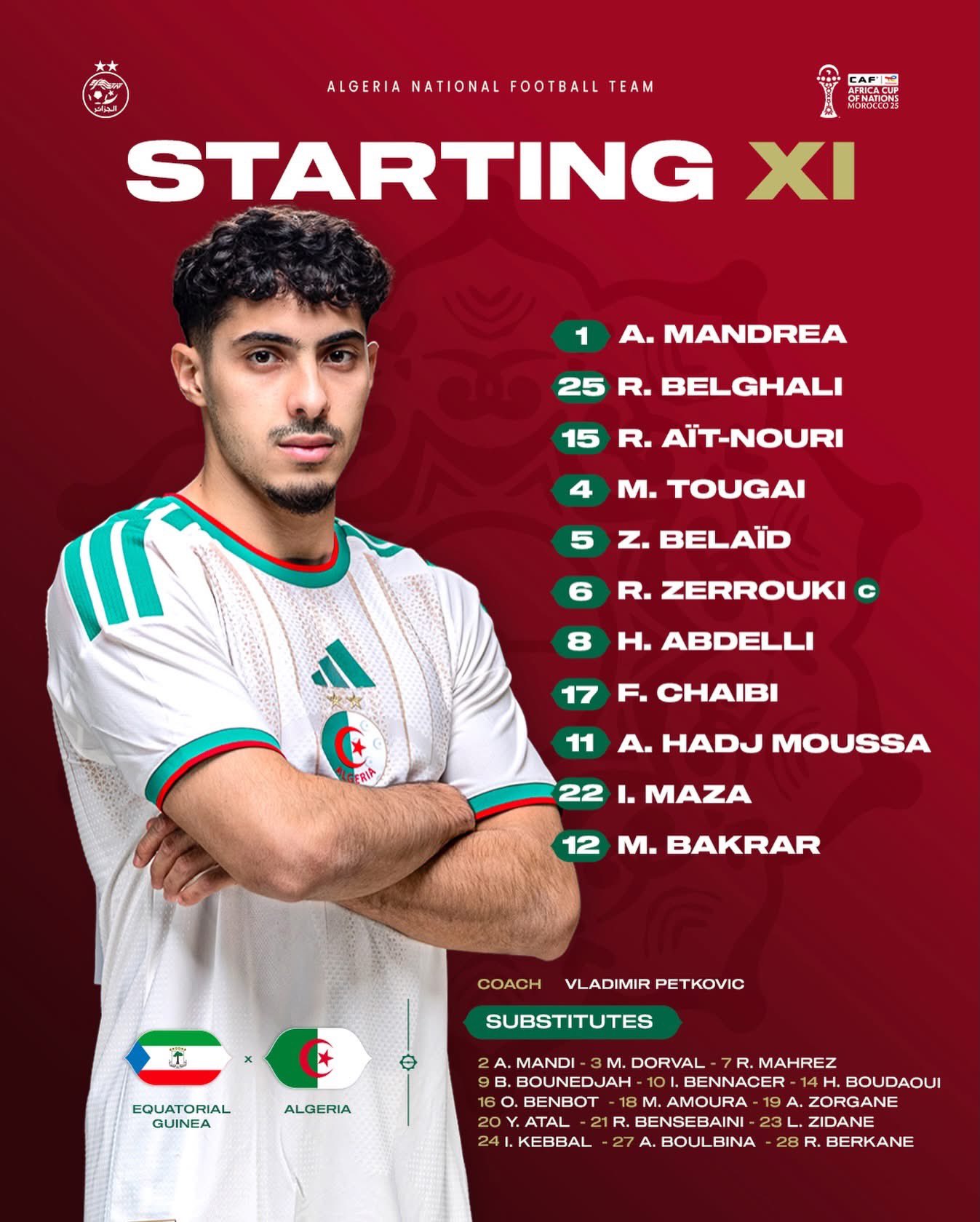 تشكيل منتخب الجزائر