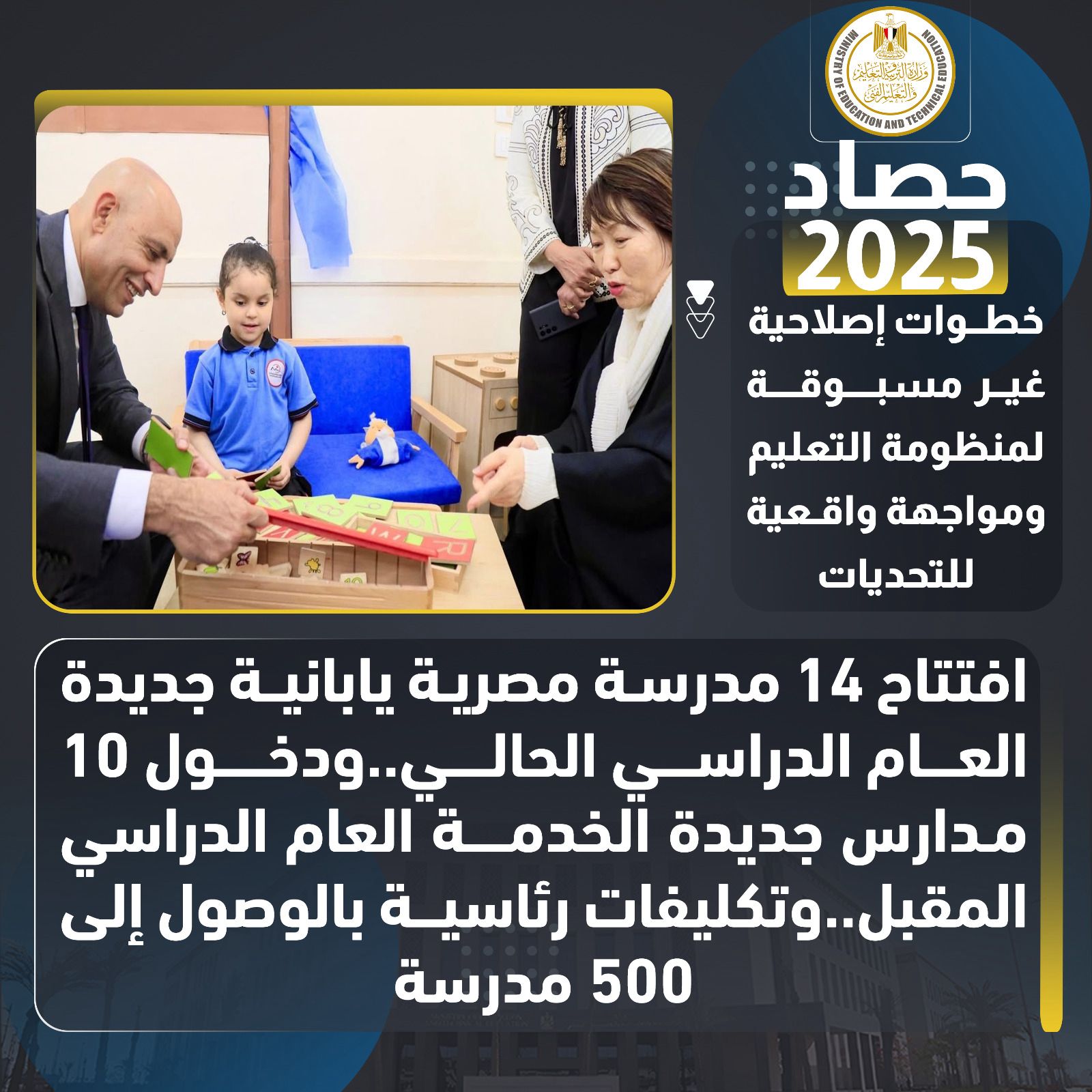 افتتاح 14 مدرسة مصرية يابانية