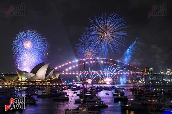 الألعاب النارية فوق ميناء سيدنى