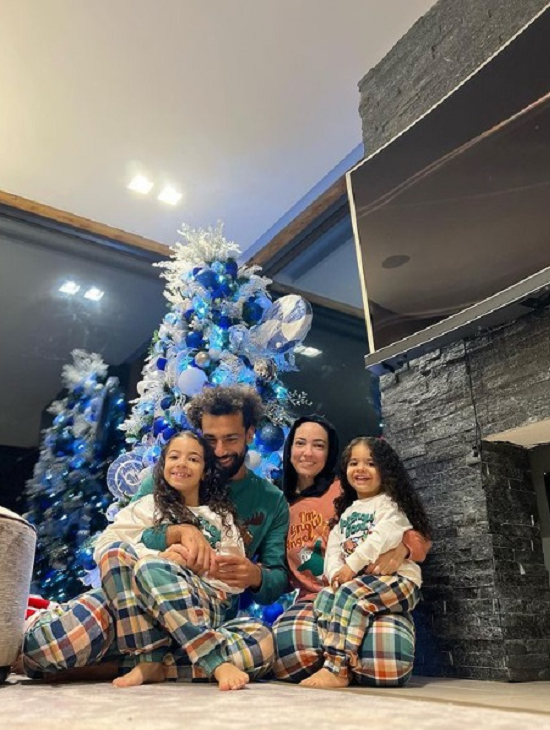 احتفال محمد صلاح بالعام الجديد أرشيفية