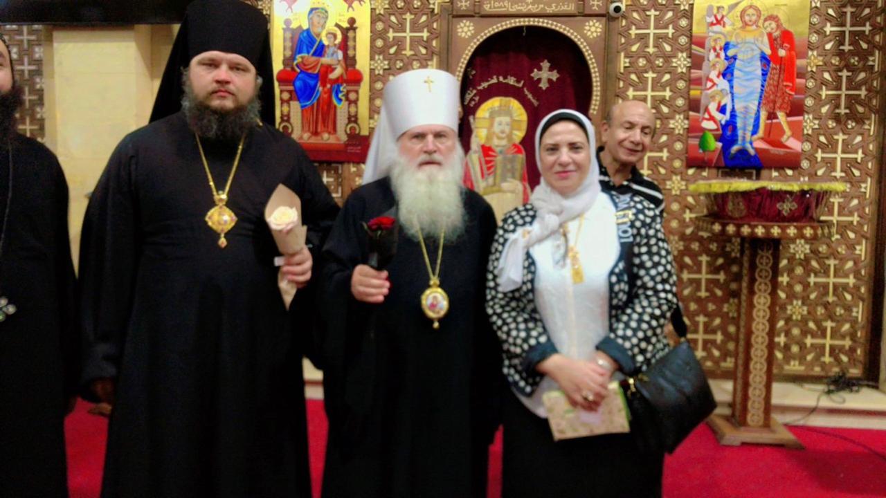 جانب  من الوفد الروسي بالكنيسة