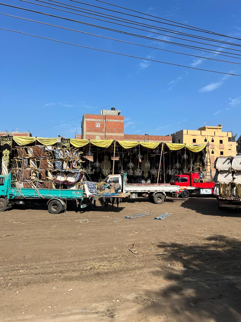 الاستعدادات النهائية لسرادق العزاء