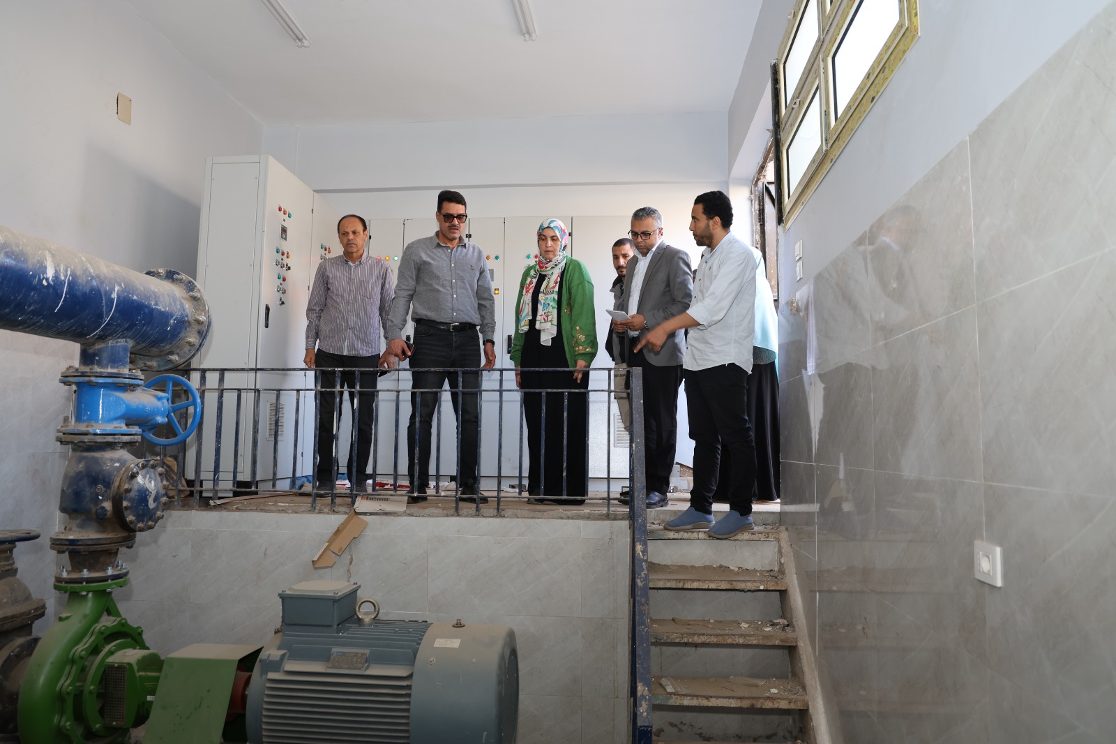 متابعة العمل بالمحطة في قليوب متابعة العمل بالمحطة في قليوب